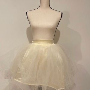 Creme Chiffon Tutu Skirt